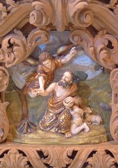 Cartela. El sacrificio de Isaac.
